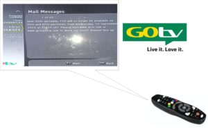 GOtv Screen Darkens - Clear GOtv mail messages and restore screen brightness