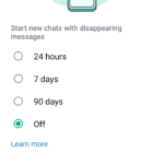 WhatsApp Disappearing Messages